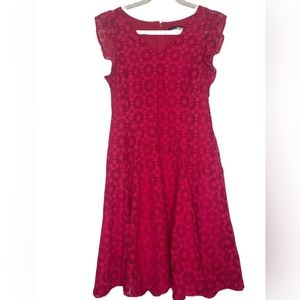 Tommy Hilfiger Women’s Red Lace Dress Size 8